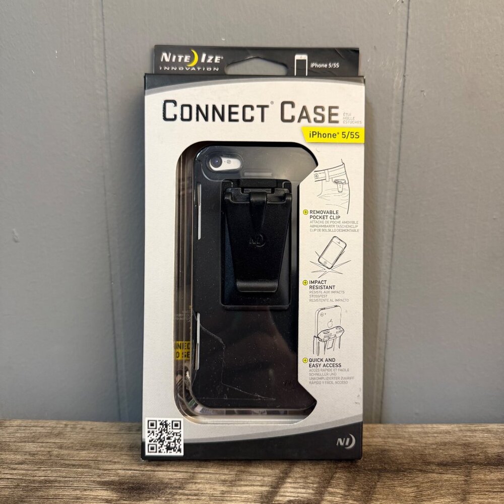 NIB Nite Ize Connect Case Cell Phone Cover In Black - iPhone 5/5S